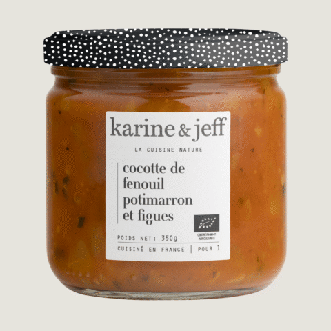 Cocotte van venkel, rode kuri-pompoen en vijg
