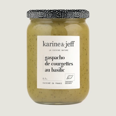 Gazpacho van courgette en basilicum