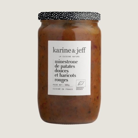 Minestrone van zoete aardappel en rode bonen