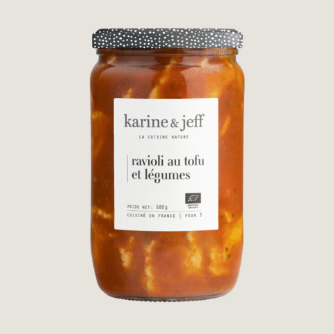 Ravioli met tofu en groenten