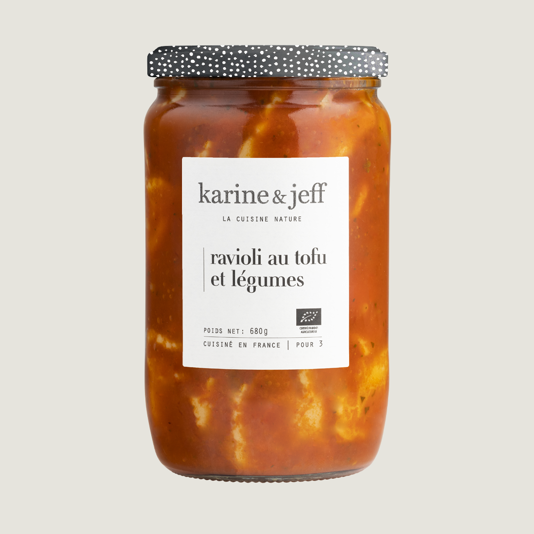 Ravioli met tofu en groenten