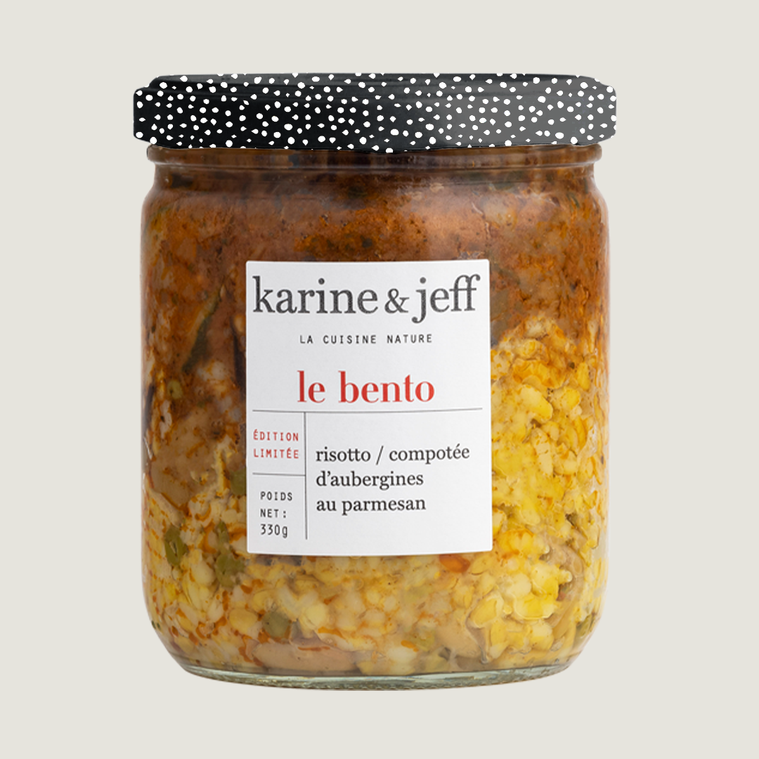 Risotto / compote van aubergine met parmezaan