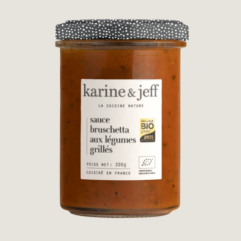 Bruschettasaus met gegrilde groenten