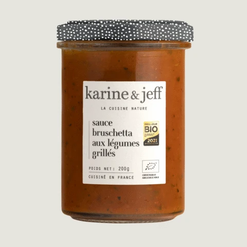 Bruschettasaus met gegrilde groenten