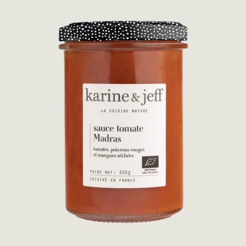Madras tomatensaus - tomaten, rode paprika en gedroogde mango